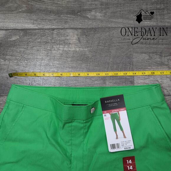 Rafaella Pull On Strretch Capri Pants Size 14 - Picture 3 of 6